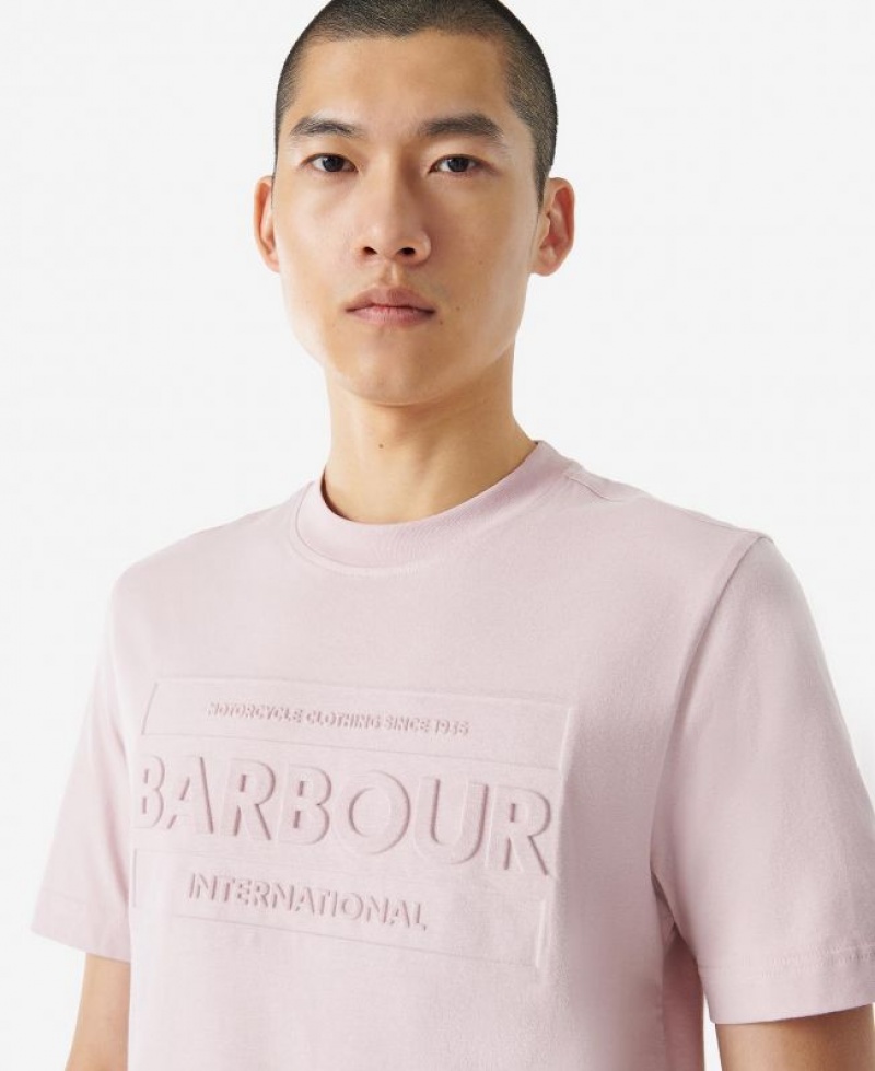 Rose Men Barbour International Tilt T-Shirts | US-4125TZWFL