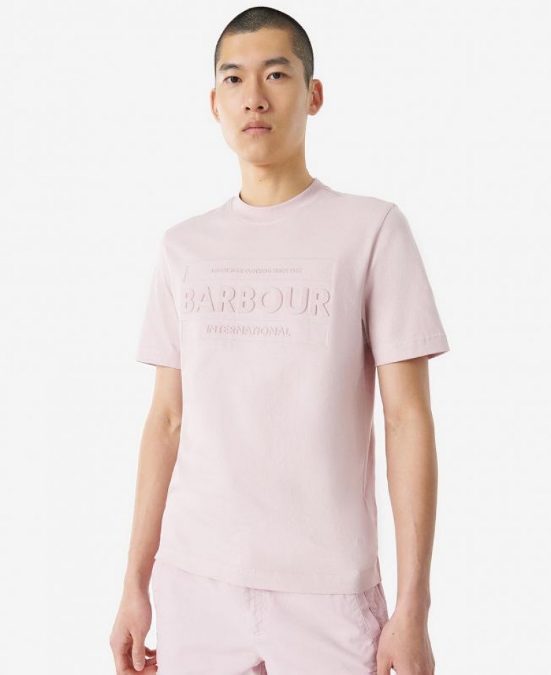 Rose Men Barbour International Tilt T-Shirts | US-4125TZWFL