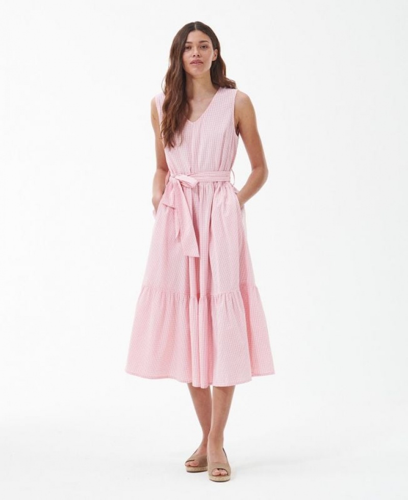 Rose Women Barbour Azalea Midi Dress | US-0317ZLUBR