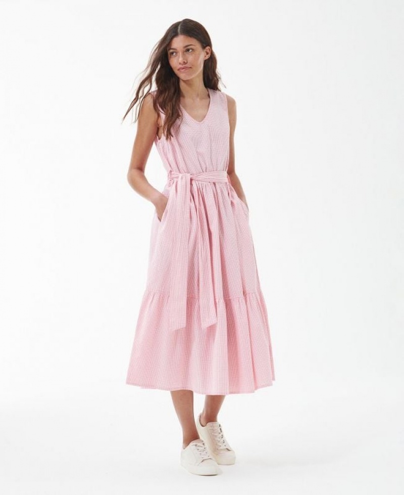 Rose Women Barbour Azalea Midi Dress | US-0317ZLUBR