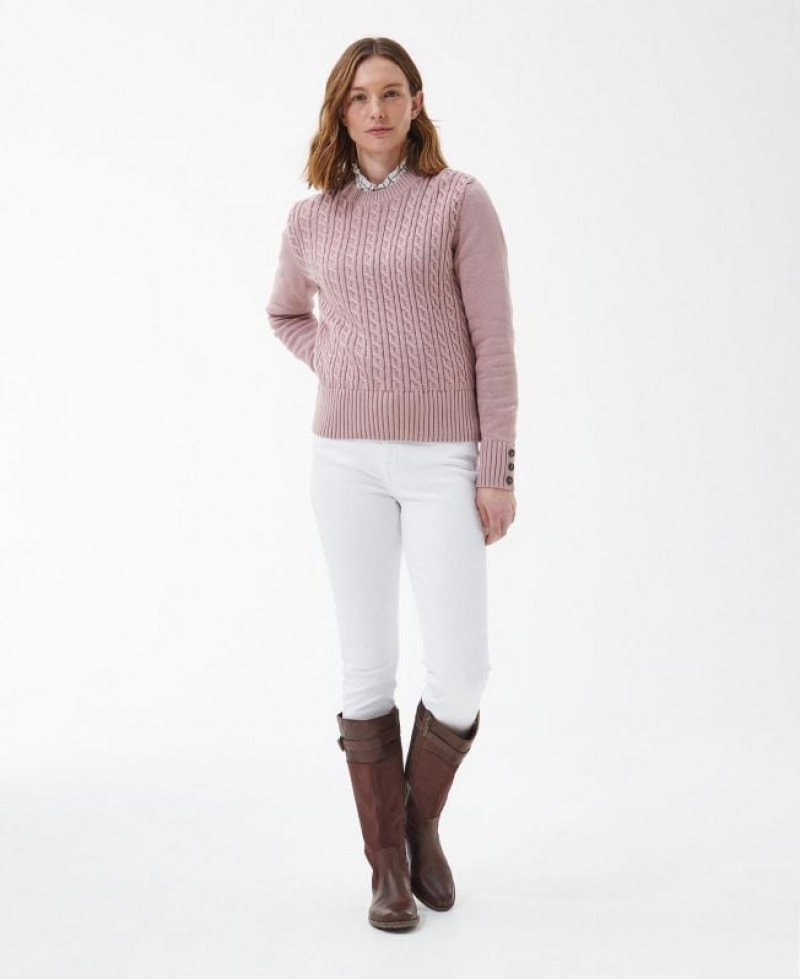 Rose Women Barbour Rockling Knitted Sweater | US-5746YWJXR