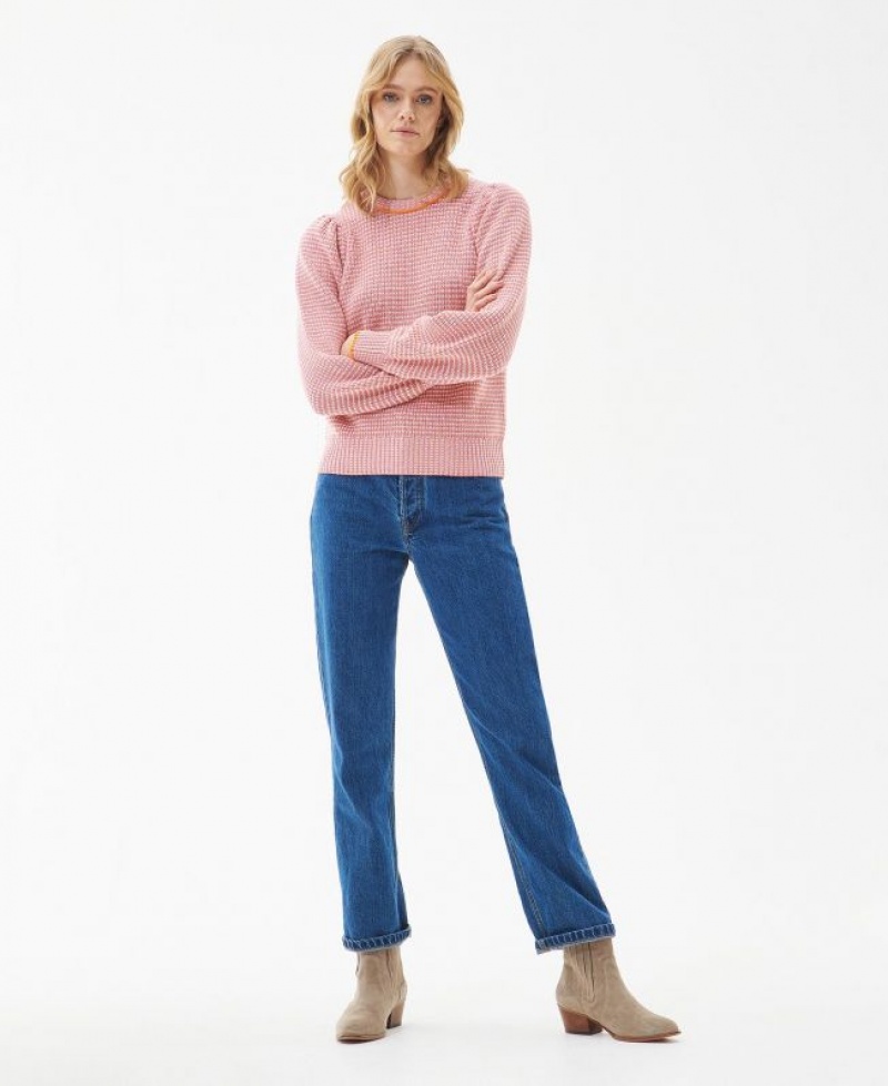 Rose Women Barbour Snapdragon Knitted Sweater | US-9023WUYBK