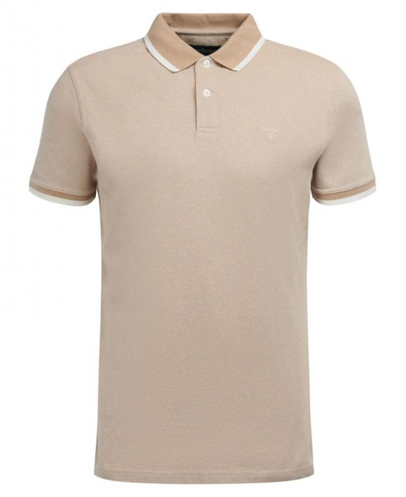 Taupe Men Barbour Barnard Polo Shirt | US-0146FCQAH