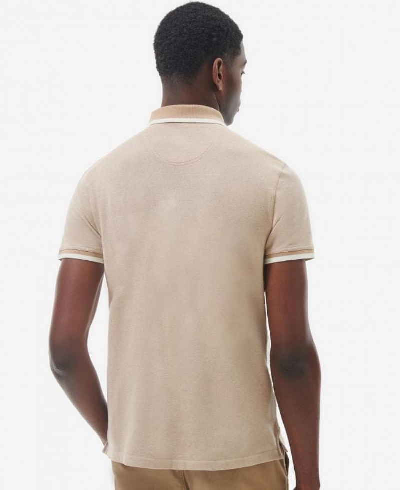 Taupe Men Barbour Barnard Polo Shirt | US-0146FCQAH