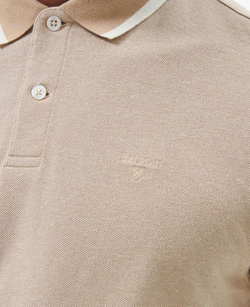 Taupe Men Barbour Barnard Polo Shirt | US-0146FCQAH