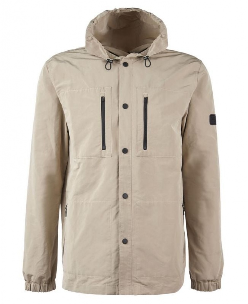 Taupe Men Barbour International Amped Overshirt | US-4362VXDYW