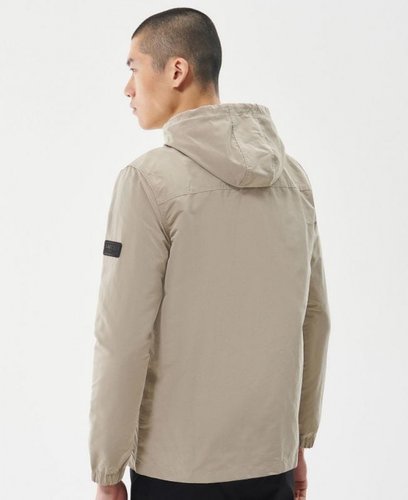 Taupe Men Barbour International Amped Overshirt | US-4362VXDYW