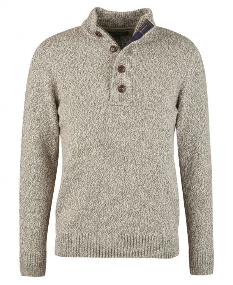 Taupe Men Barbour Sid Sweatshirt | US-8350SLMXG