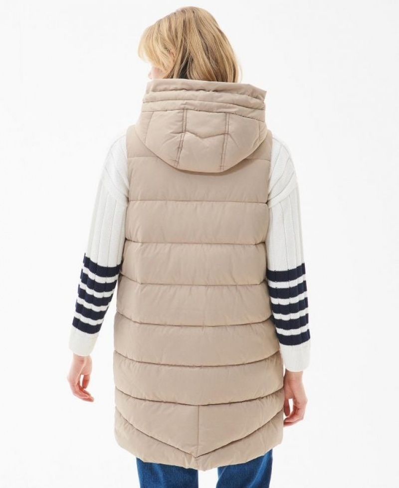 Taupe Women Barbour Bracken Vest | US-6859BIOSD