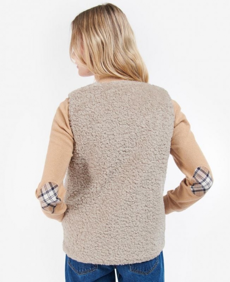 Taupe Women Barbour Kintra Liner Vest | US-2689NFLHR