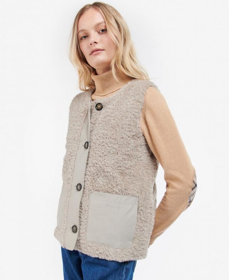 Taupe Women Barbour Kintra Liner Vest | US-2689NFLHR