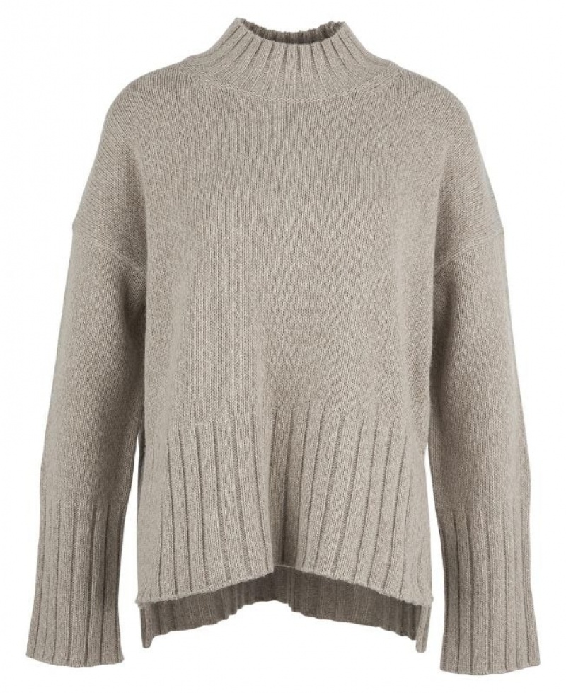 Taupe Women Barbour Winona Knitted Sweater | US-2063GJPYA