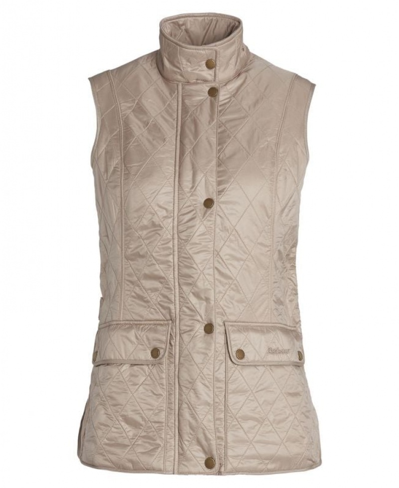 Taupe Women Barbour Wray Vest | US-6209BPFHI