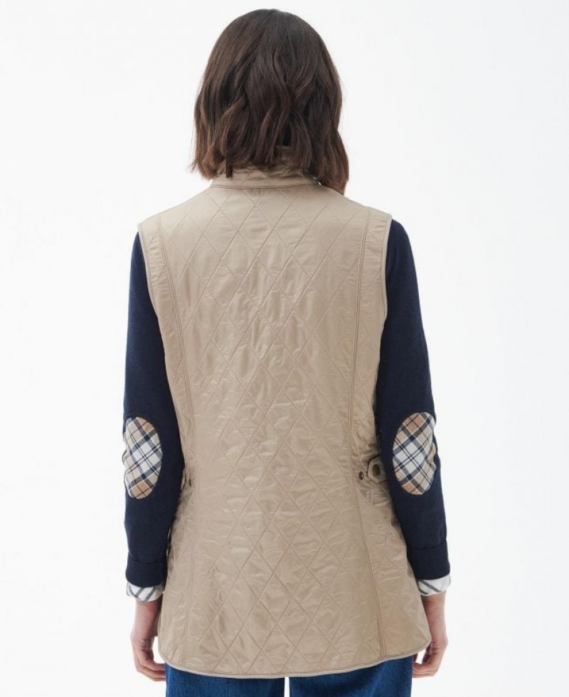 Taupe Women Barbour Wray Vest | US-6209BPFHI