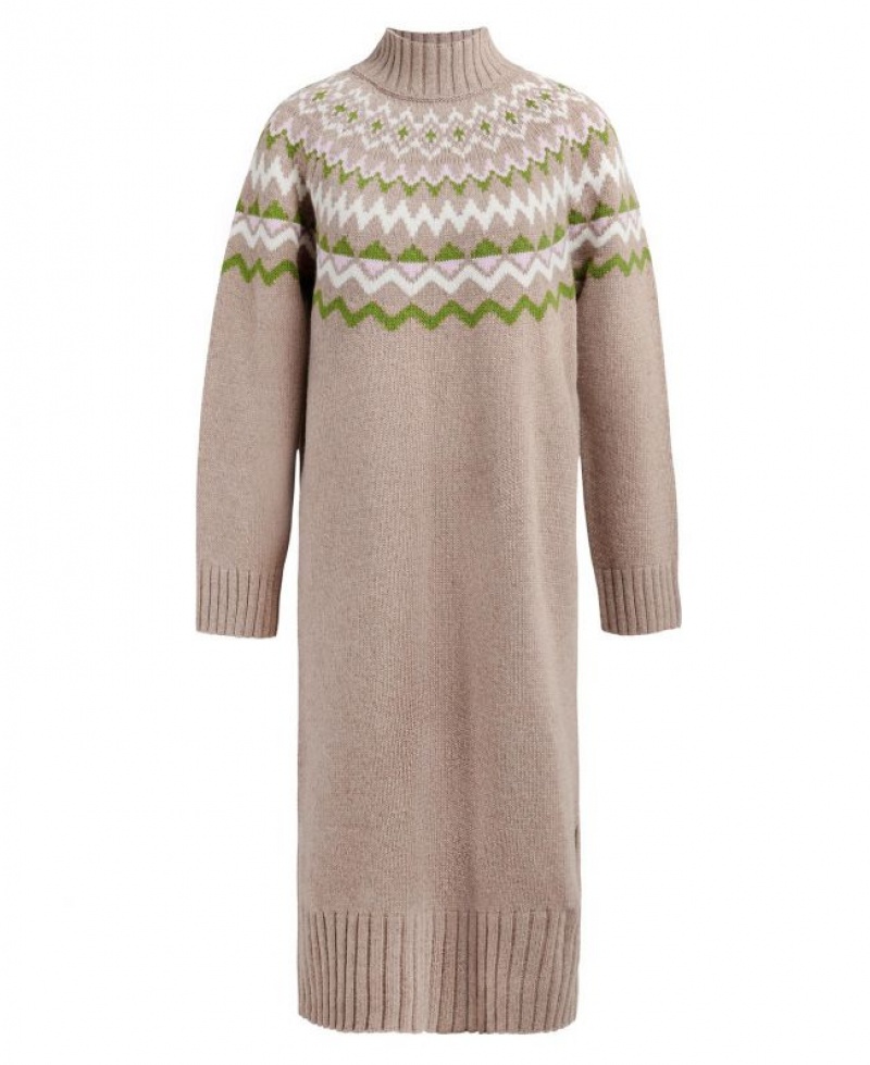 Taupe / Geen Women Barbour Chesil Knitted Dress | US-7630UBQJW