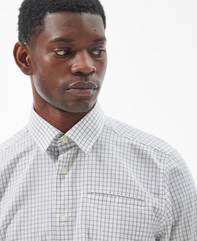 White Men Barbour Bathill Tailored Shirts | US-5048NAMJI