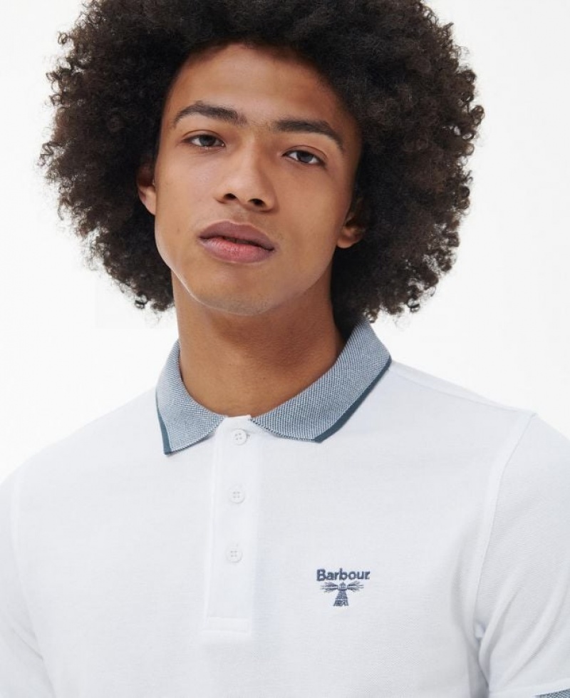 White Men Barbour Beacon Moorland Polo Shirt | US-0586XCFPN