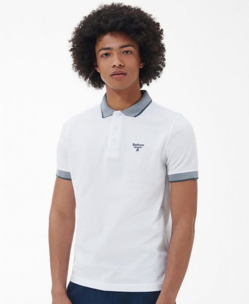 White Men Barbour Beacon Moorland Polo Shirt | US-0586XCFPN