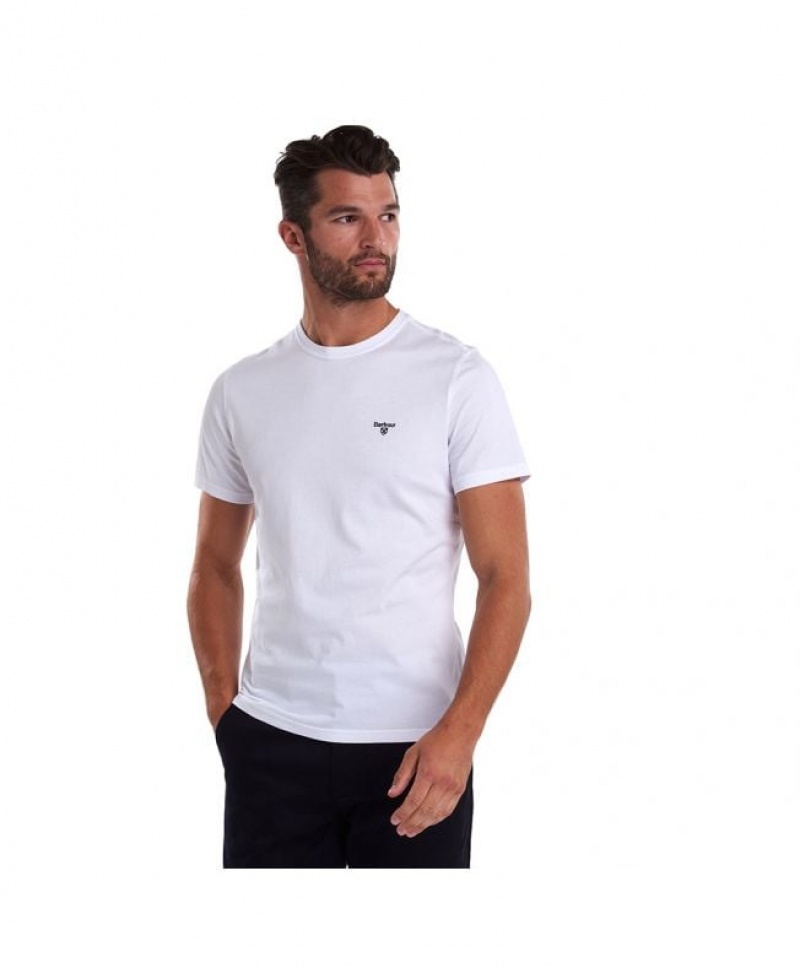 White Men Barbour Essential Sports T-Shirts | US-2061VWORQ