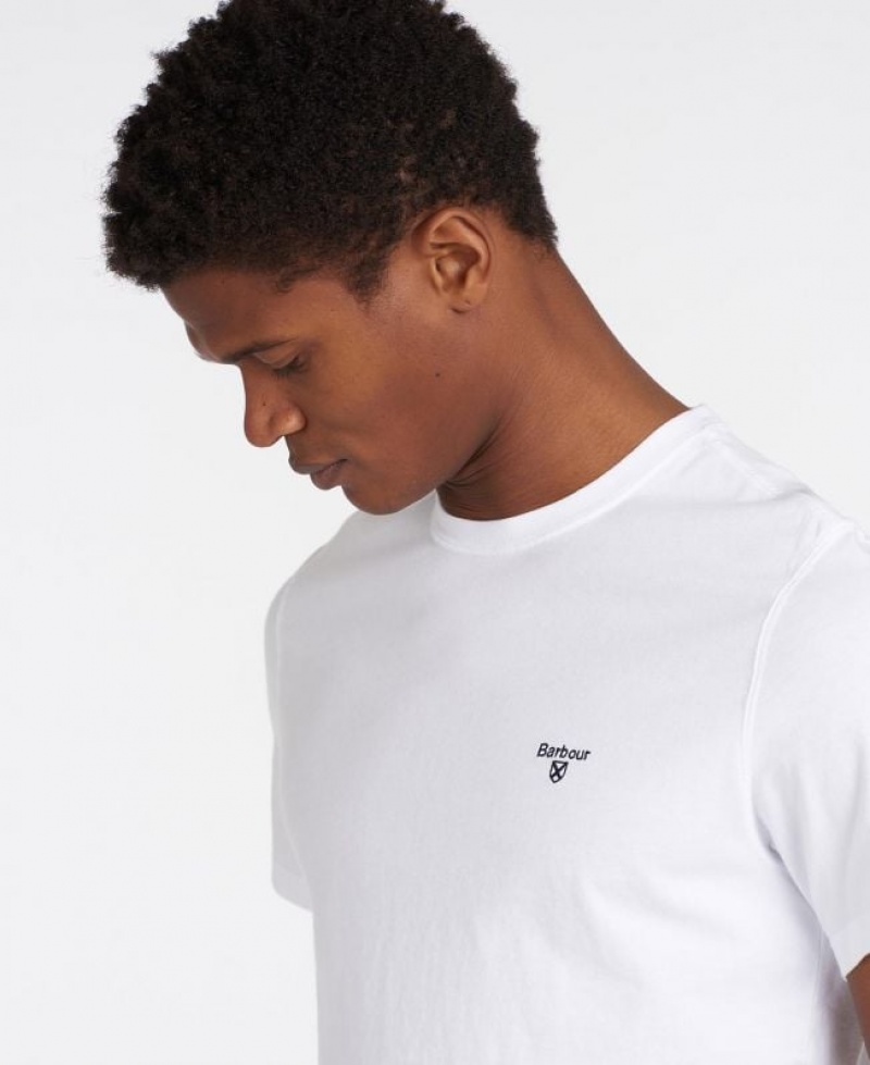 White Men Barbour Essential Sports T-Shirts | US-2061VWORQ