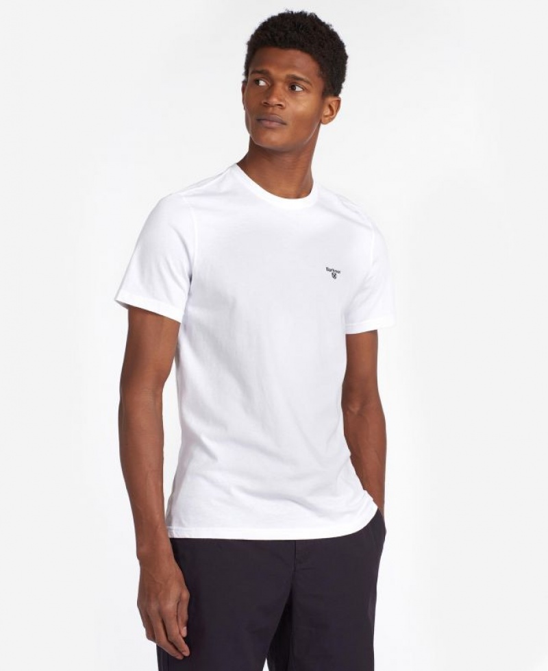 White Men Barbour Essential Sports T-Shirts | US-2061VWORQ