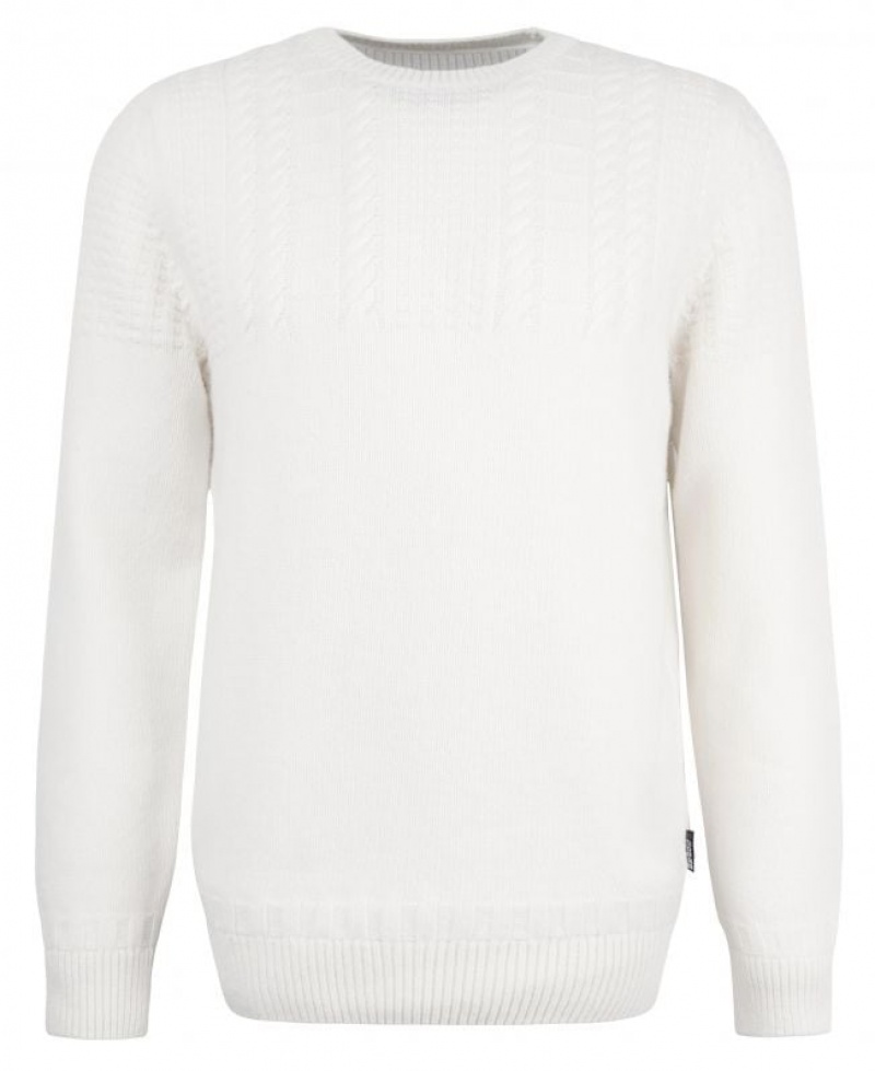 White Men Barbour Foremast Knitted Crew Neck Sweater | US-8273HSOMD