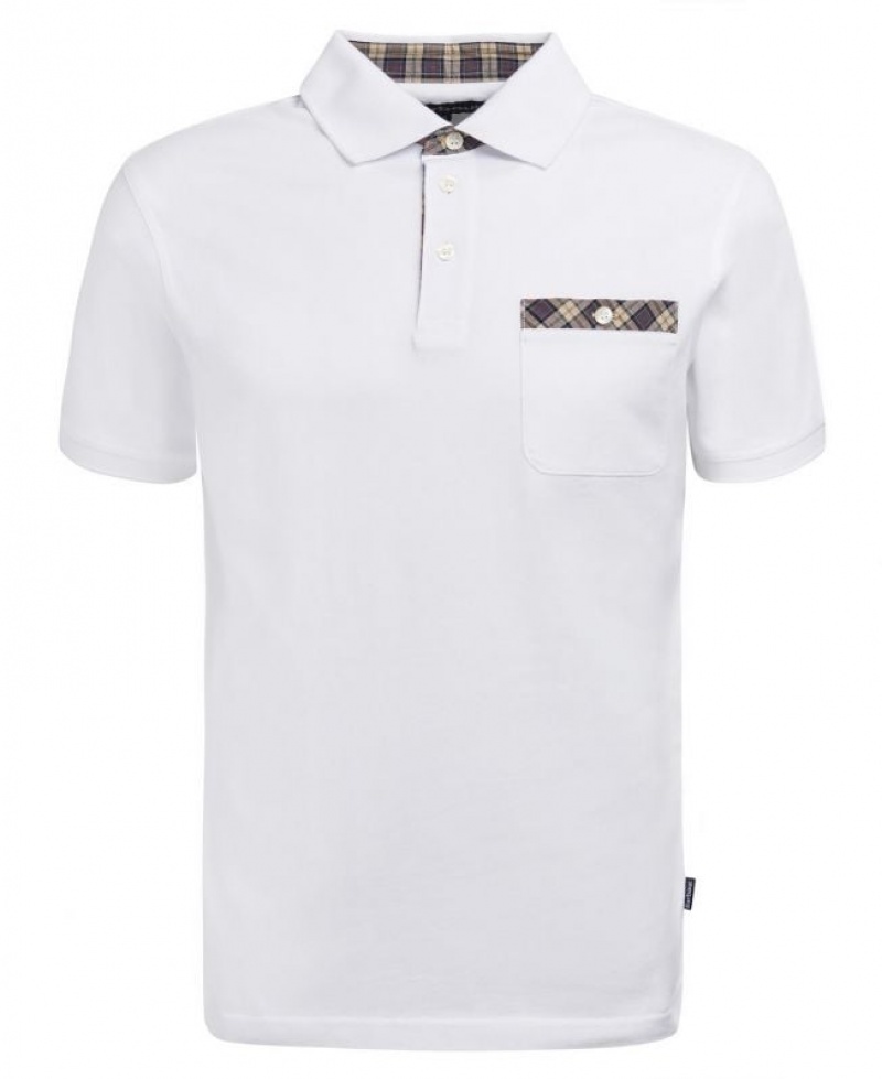 White Men Barbour Hirstly Polo Shirt | US-6207MIGUA