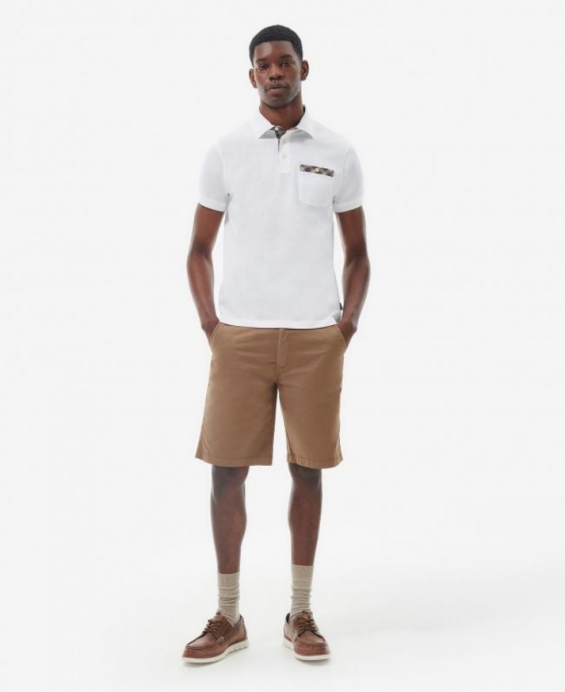 White Men Barbour Hirstly Polo Shirt | US-6207MIGUA