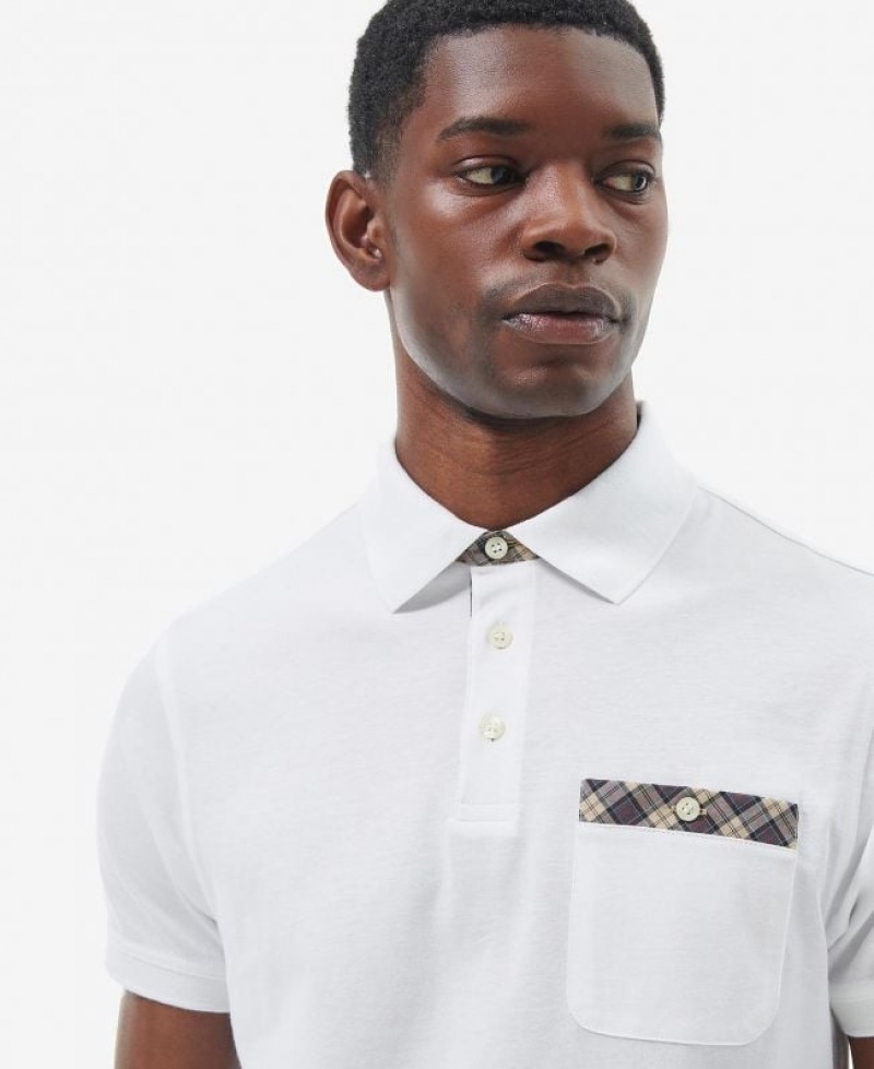 White Men Barbour Hirstly Polo Shirt | US-6207MIGUA