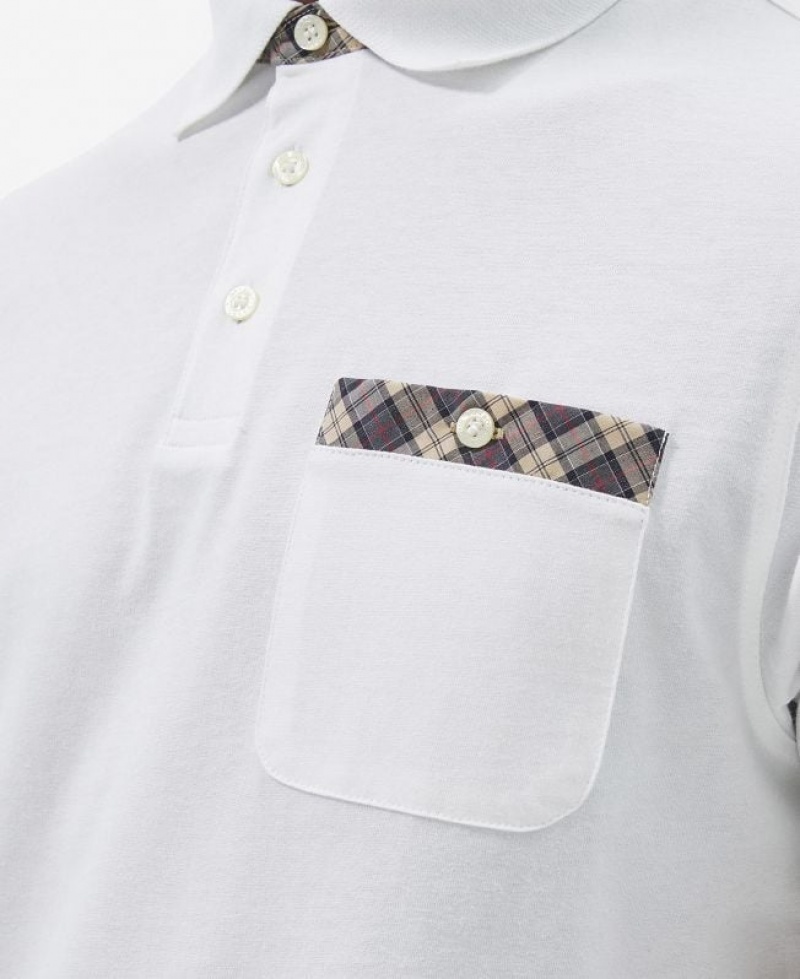 White Men Barbour Hirstly Polo Shirt | US-6207MIGUA