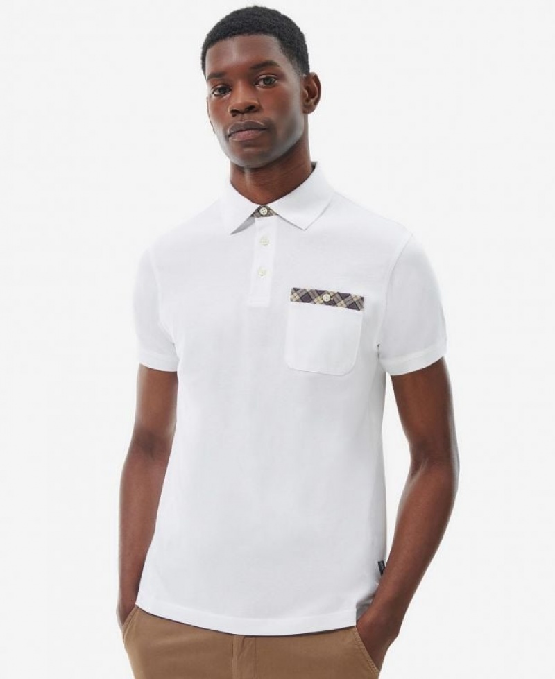 White Men Barbour Hirstly Polo Shirt | US-6207MIGUA