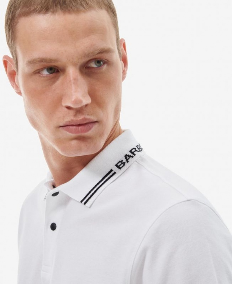 White Men Barbour International Bates Polo Shirt | US-8201XTOQU