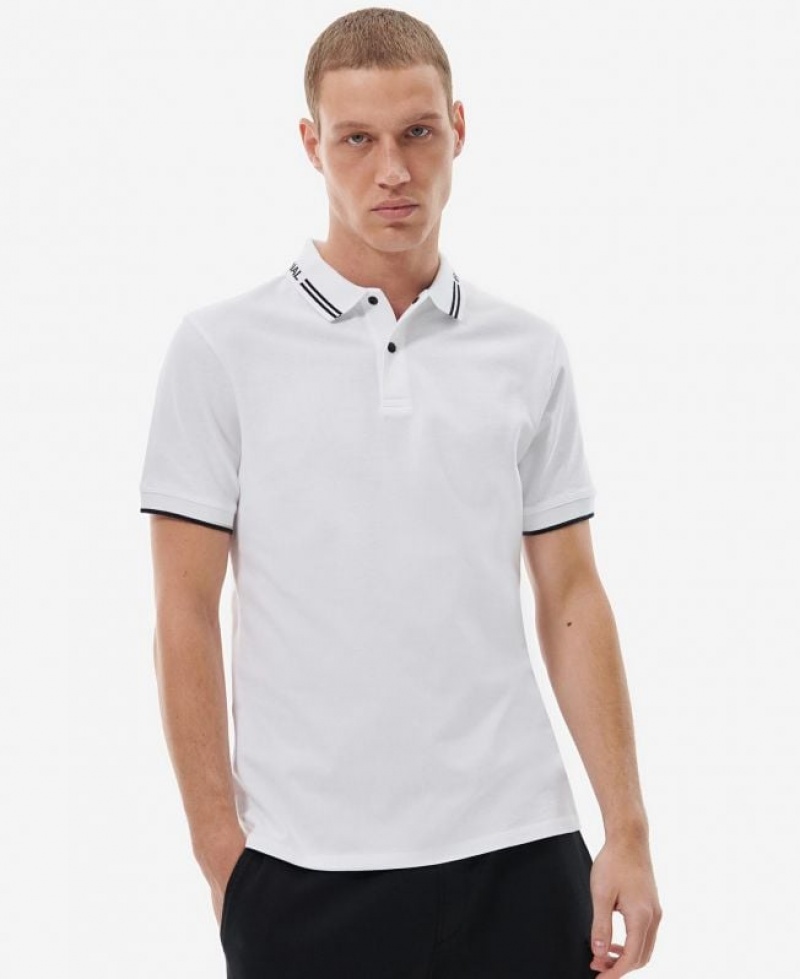 White Men Barbour International Bates Polo Shirt | US-8201XTOQU