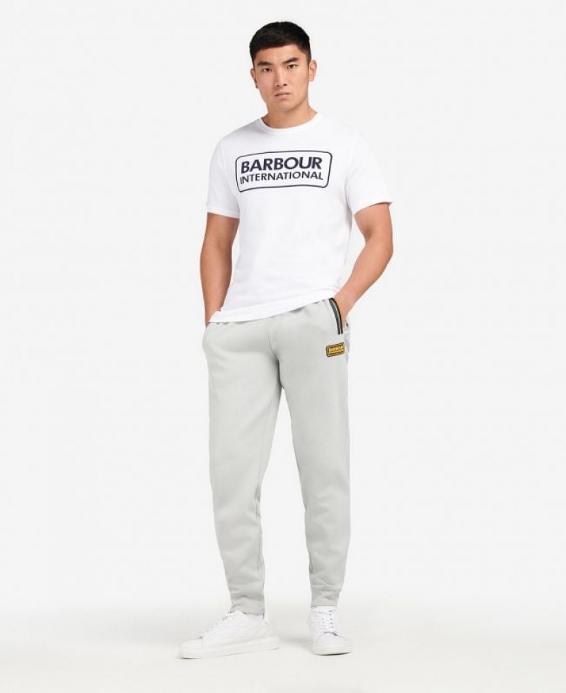 White Men Barbour International Essential Large Logo T-Shirts | US-7583HWGKM