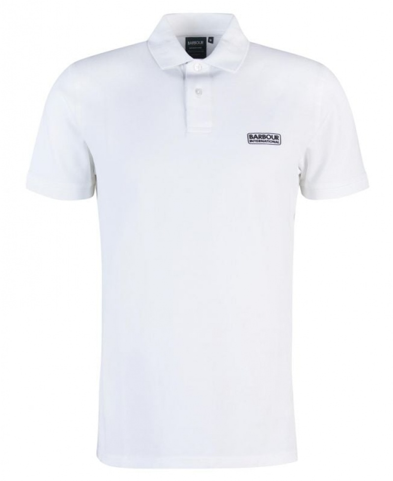 White Men Barbour International Essential Polo Shirt | US-6420AMSLH