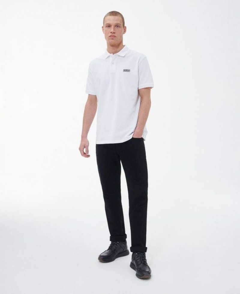 White Men Barbour International Essential Polo Shirt | US-6420AMSLH