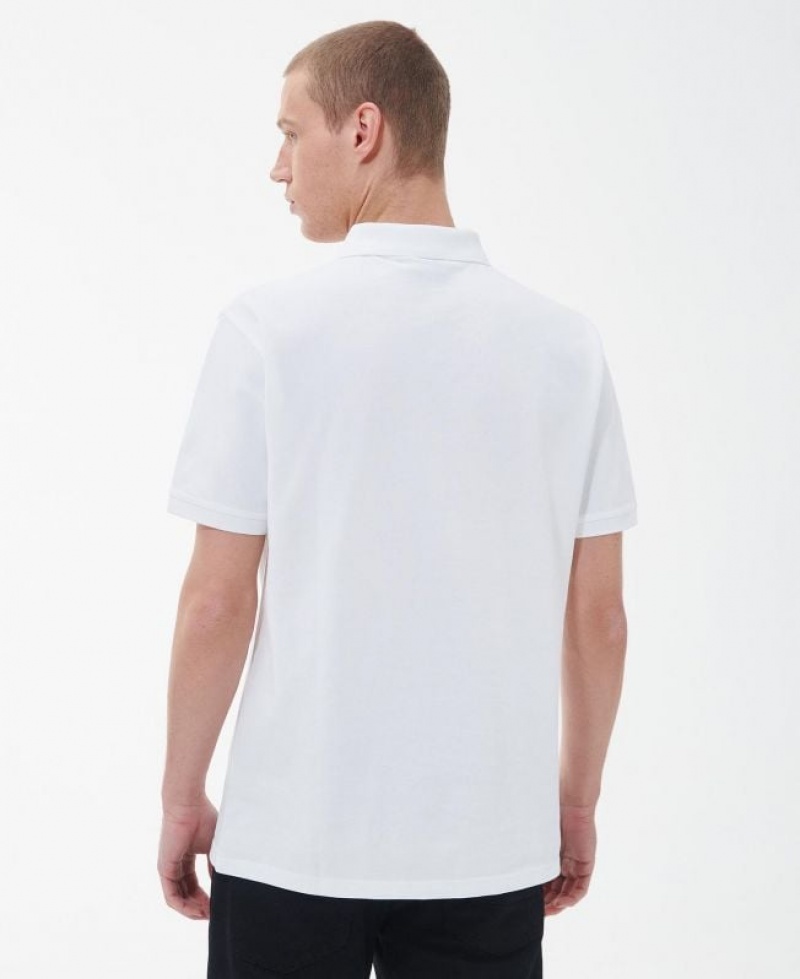 White Men Barbour International Essential Polo Shirt | US-6420AMSLH