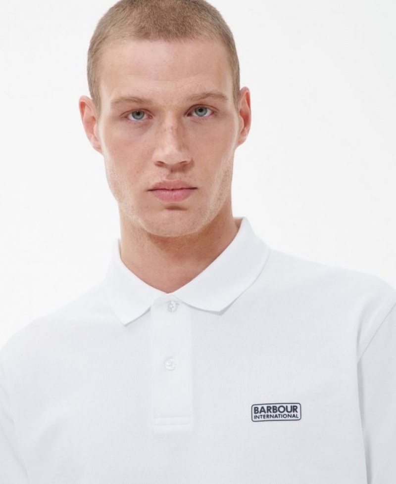 White Men Barbour International Essential Polo Shirt | US-6420AMSLH