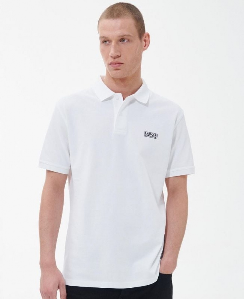 White Men Barbour International Essential Polo Shirt | US-6420AMSLH