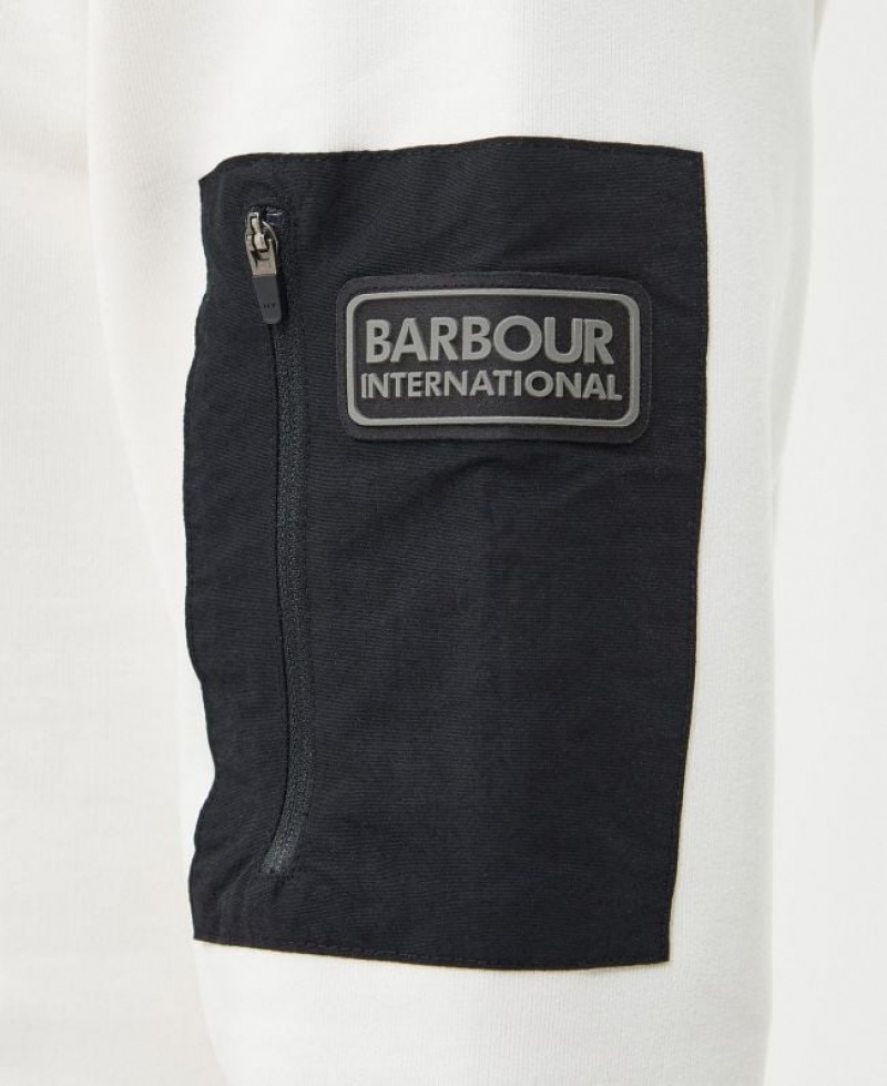 White Men Barbour International Grip Crew Neck Sweater | US-4907TEHNJ