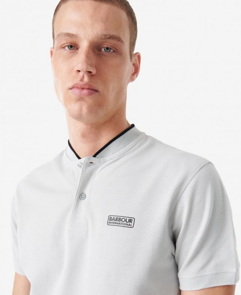 White Men Barbour International Lewis Sports Polo Shirt | US-5764HWTFS