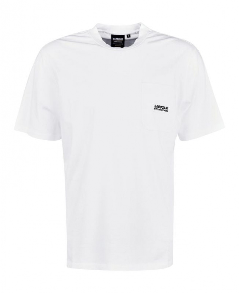 White Men Barbour International Radok Pocket T-Shirts | US-4319PMETK