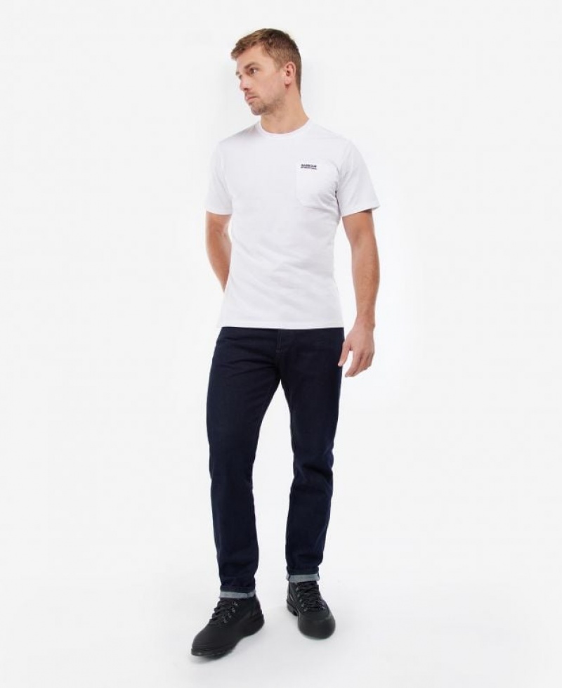 White Men Barbour International Radok Pocket T-Shirts | US-4319PMETK