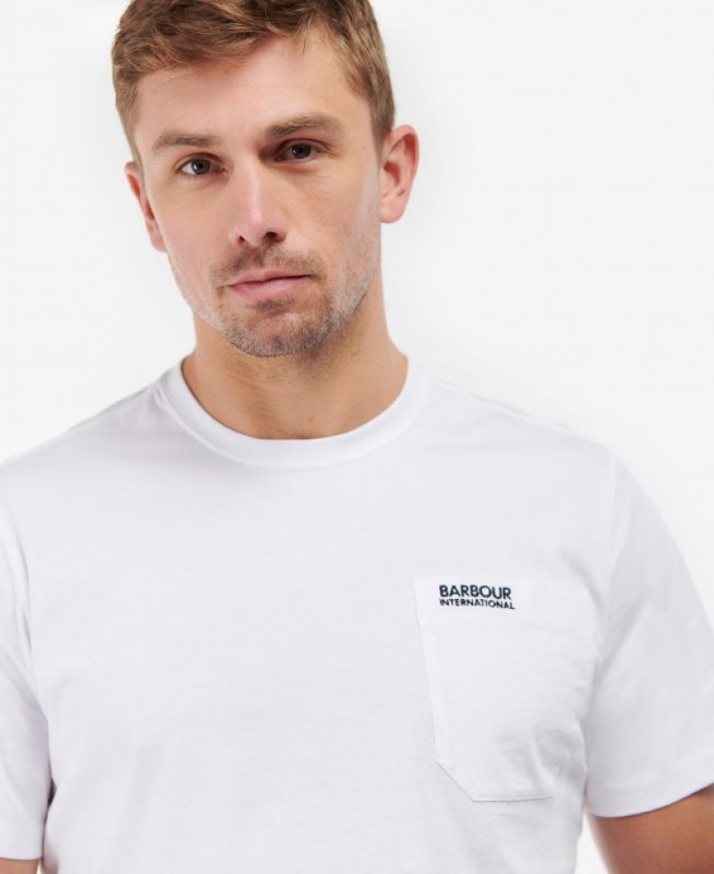 White Men Barbour International Radok Pocket T-Shirts | US-4319PMETK