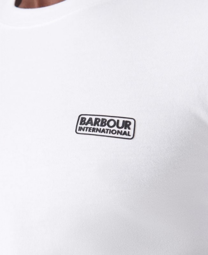 White Men Barbour International Small Logo T-Shirts | US-7904ABKDG