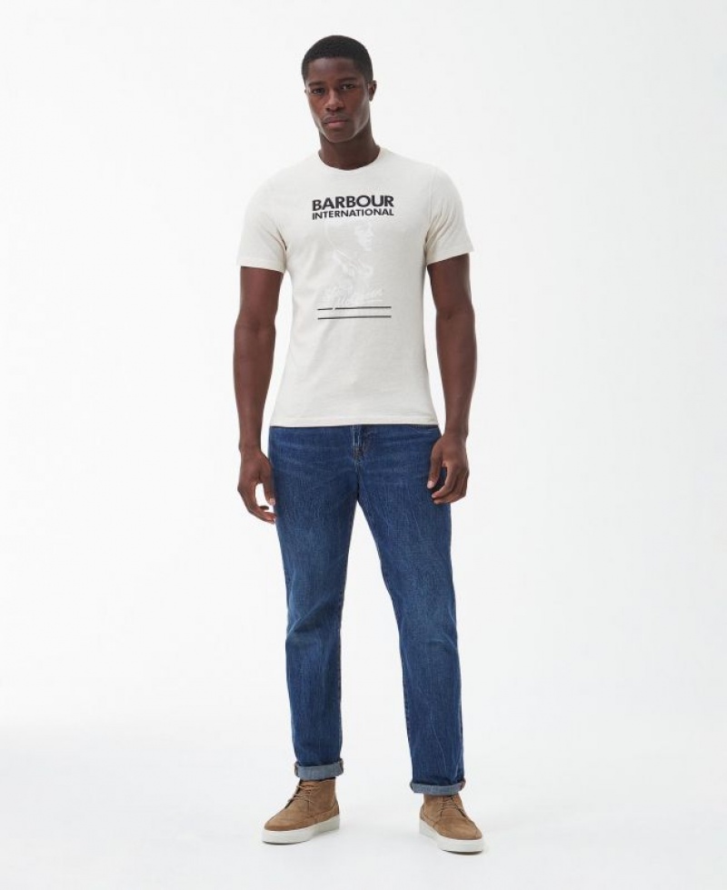 White Men Barbour International Taylor T-Shirts | US-6528ZCNDM