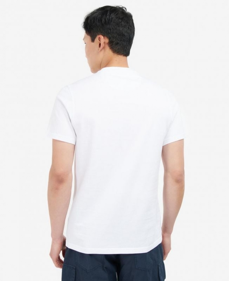 White Men Barbour Langdon Pocket T-Shirts | US-5930ZUJTI