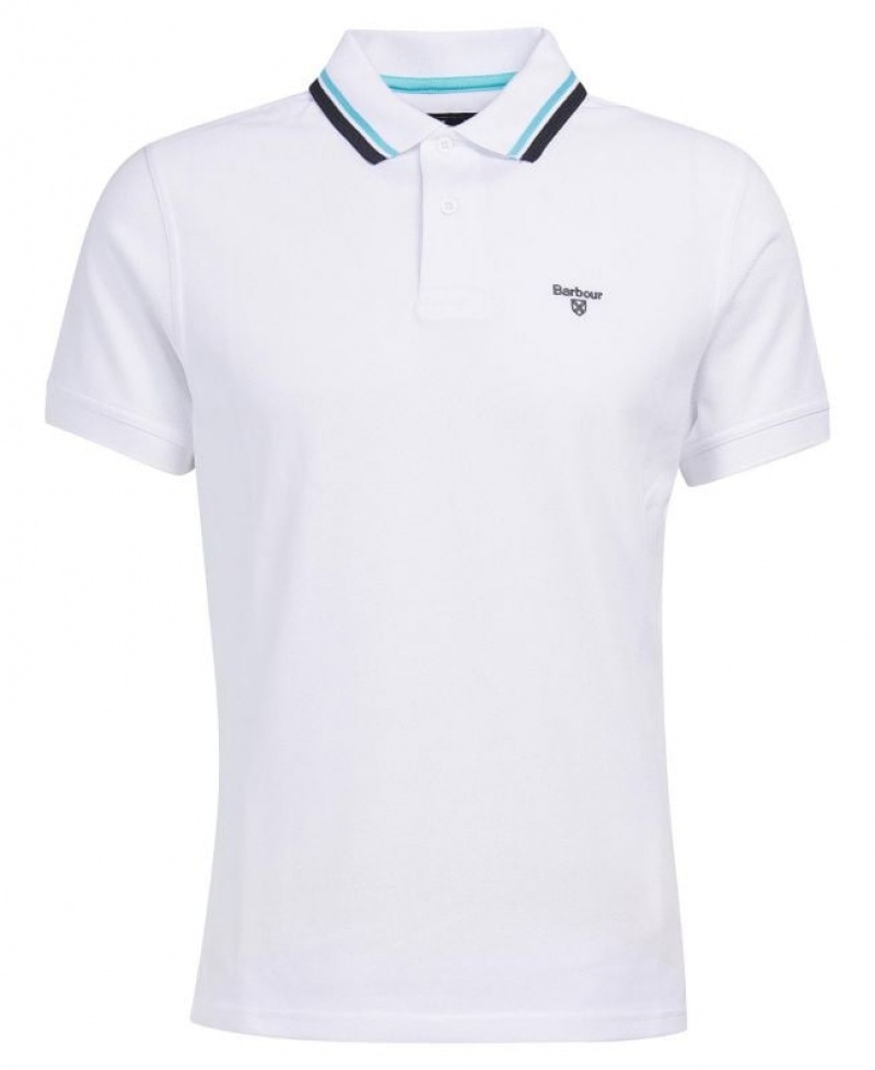 White Men Barbour Otterburn Polo Shirt | US-8102RCMBL