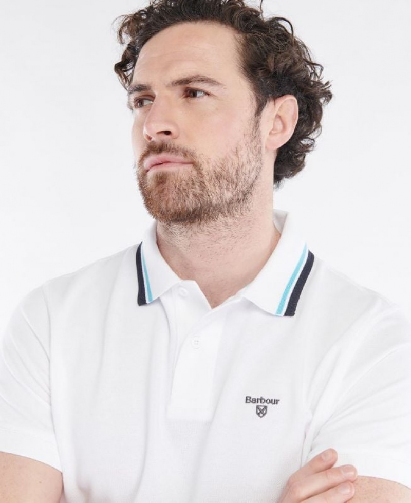 White Men Barbour Otterburn Polo Shirt | US-8102RCMBL