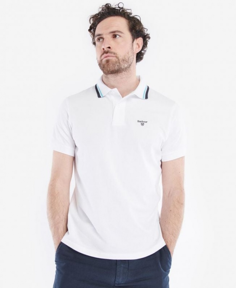 White Men Barbour Otterburn Polo Shirt | US-8102RCMBL